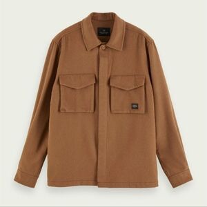 Scotch & Soda‎ Brushed Wool Blend Overshirt Shacket Top Jacket
